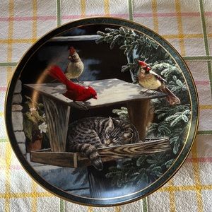 Bradford exchange wild wings plate, limited edition, cat nap by Persis Weirs